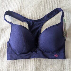 Lily of France Active Bra Size L  NWT Dark BLue